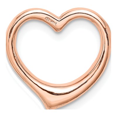 14K Rose Gold Floating Heart Slide Pendant – view 5