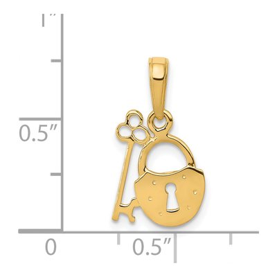 14K Yellow Gold Key Lock Pendant – view 5