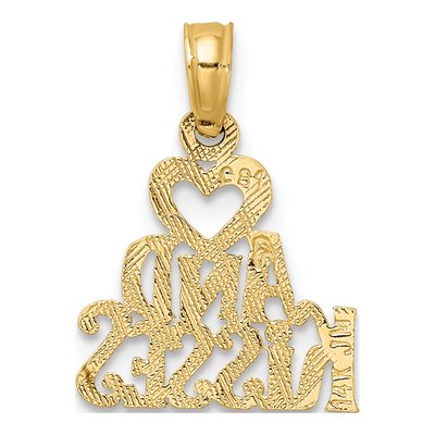 14K Yellow Gold Heart Kisses Charm – view 5