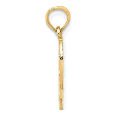 14K Yellow Gold Heart Cut-Out Pendant – view 3
