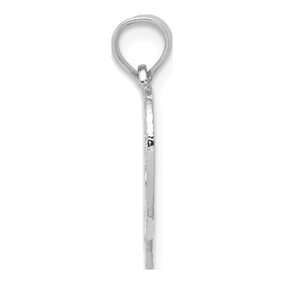 14K White Gold Heart Cut-Out Pendant – view 3