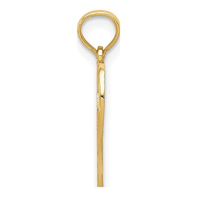 14K Yellow Gold Heart Cut-Out Pendant – view 3