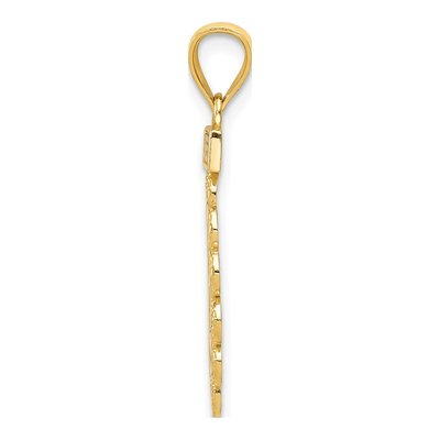 14K Yellow Gold Sweet Filigree Pendant – view 3