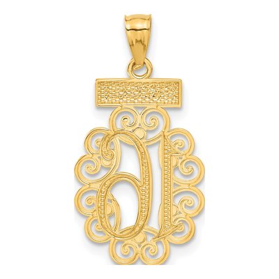 14K Yellow Gold Sweet Filigree Pendant – view 4
