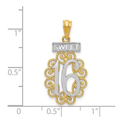14K Yellow Gold Sweet Filigree Pendant – view 5