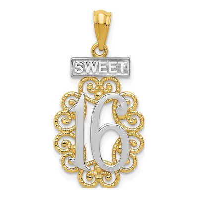14K Yellow Gold Sweet Filigree Pendant
