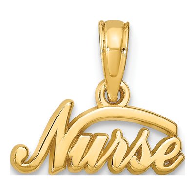 14K Yellow Gold Nurse Pendant