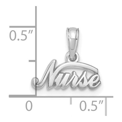 14K White Gold Nurse Pendant – view 5