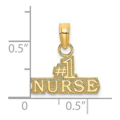 14K Yellow Gold Nurse Number 1 Pendant – view 4