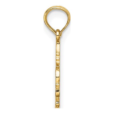14K Yellow Gold Stylist Number 1 Pendant – view 3