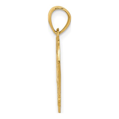 14K Yellow Gold Quinceaera Heart Pendant – view 3
