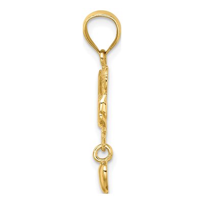 14K Yellow Gold MOM Pendant – view 3