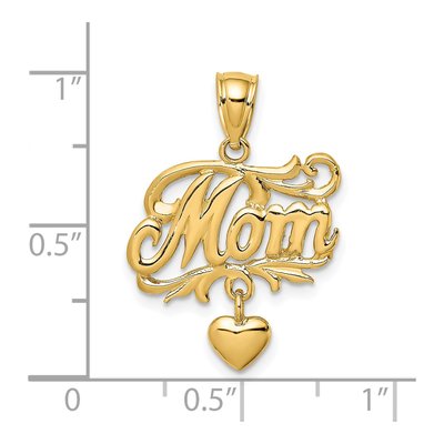 14K Yellow Gold MOM Pendant – view 5