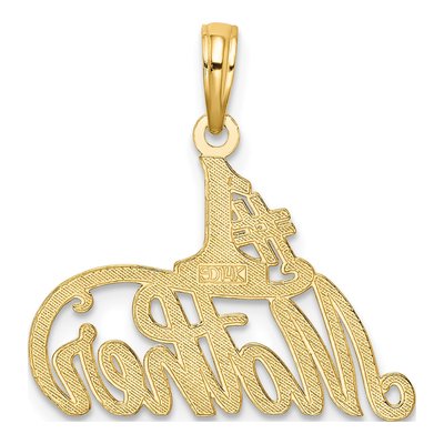 14K Yellow Gold Mother Number 1 Pendant – view 5