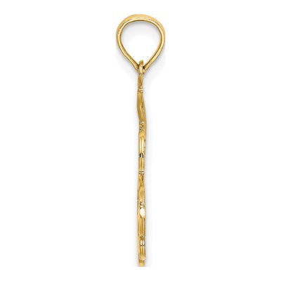 14K Yellow Gold I LOVE YOU MOM Charm – view 3