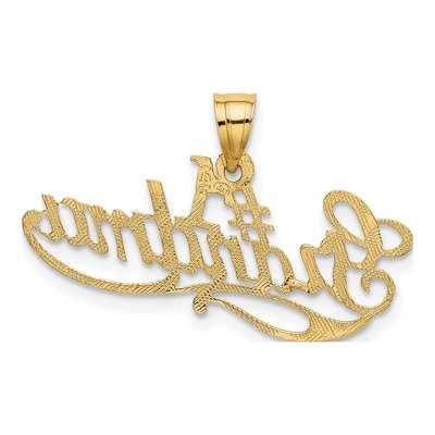 14K Yellow Gold Grandma Number 1 Pendant – view 4