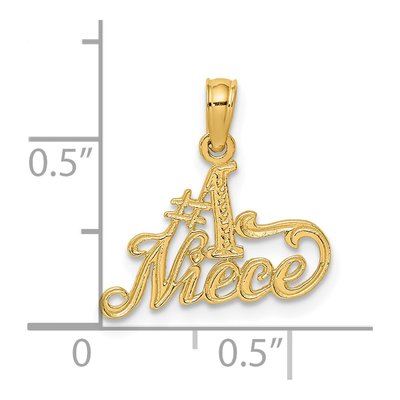 14K Yellow Gold Niece Number 1 Pendant – view 4