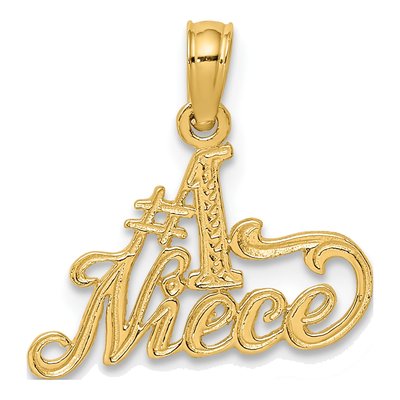 14K Yellow Gold Niece Number 1 Pendant