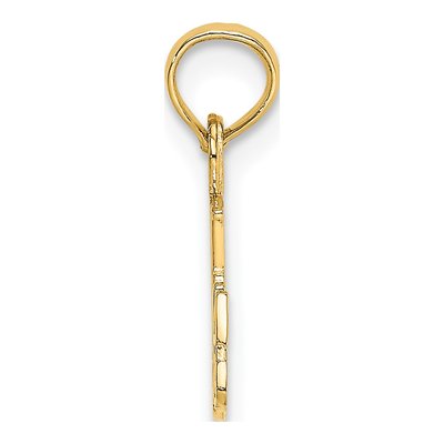 14K Yellow Gold 'best Grandma' Flower Pendant – view 3