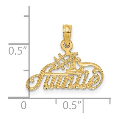 14K Yellow Gold Auntie Number 1 Pendant – view 4
