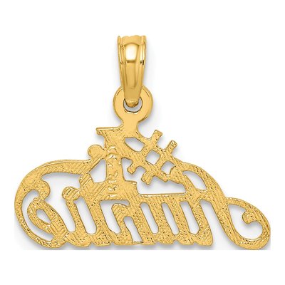 14K Yellow Gold Auntie Number 1 Pendant – view 5