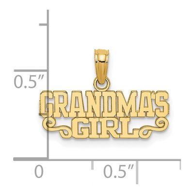 14K Yellow Gold Grandma's Girl Pendant – view 4