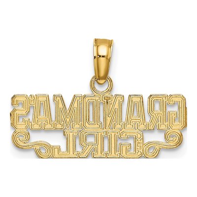 14K Yellow Gold Grandma's Girl Pendant – view 5