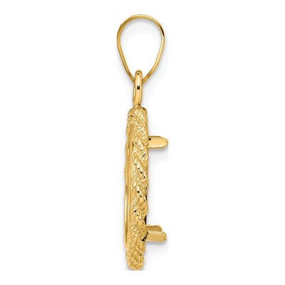 14K Yellow Gold Rope Coin Bezel Coin Bezel – view 3