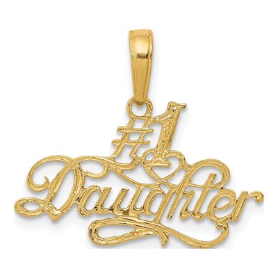 14K Yellow Gold Daughter Number 1 Pendant