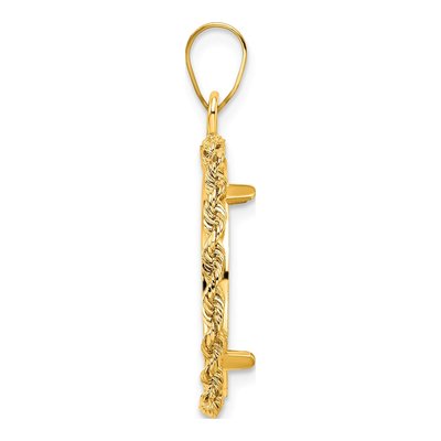 14K Yellow Gold Rope Coin Bezel Coin Bezel – view 3