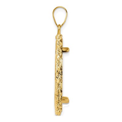 14K Yellow Gold Rope Coin Bezel Coin Bezel – view 3