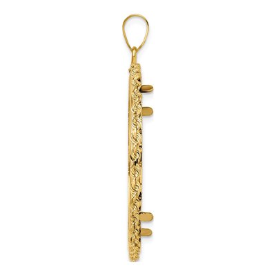 14K Yellow Gold Rope Coin Bezel Coin Bezel – view 3