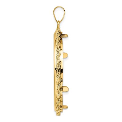 14K Yellow Gold Rope Coin Bezel Coin Bezel – view 3