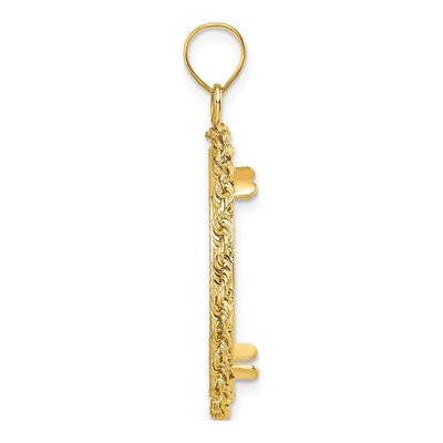 14K Yellow Gold Coin Bezel Pendant – view 3