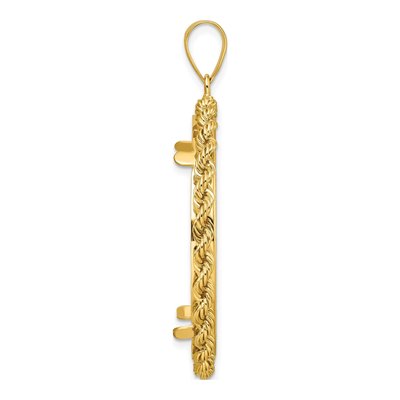 14K Yellow Gold Coin Bezel Pendant – view 2