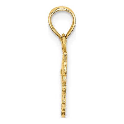 14K Yellow Gold Daughter Flower Number 1 Charm – view 3