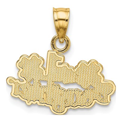 14K Yellow Gold Daughter Flower Number 1 Charm – view 5