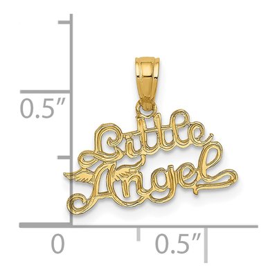 14K Yellow Gold Little Angel Pendant – view 4