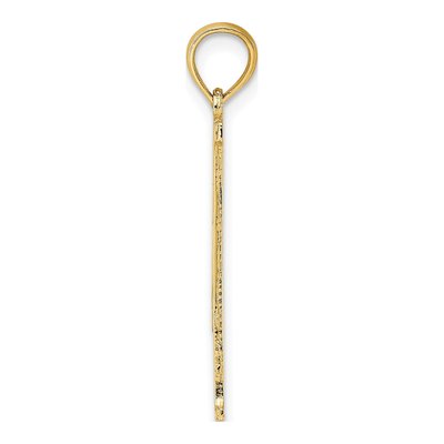 14K Yellow Gold DAD Cut-Out Number 1 Pendant – view 3