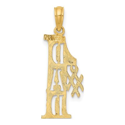 14K Yellow Gold DAD Cut-Out Number 1 Pendant – view 4