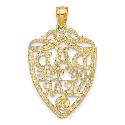 14K Yellow Gold Dad of Year Plaque Charm – view 4