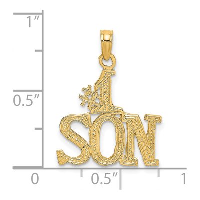 14K Yellow Gold SON Number 1 Pendant – view 4
