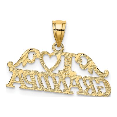 14K Yellow Gold I Heart Grandpa Pendant – view 4