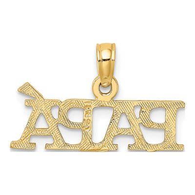 14K Yellow Gold PAPA Pendant – view 4