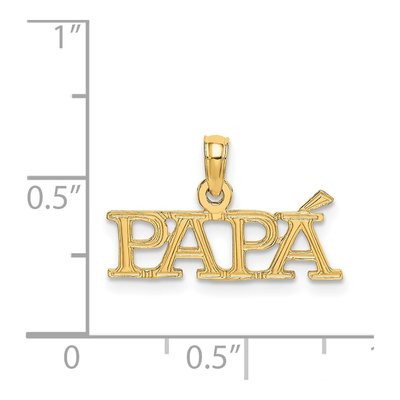 14K Yellow Gold PAPA Pendant – view 5