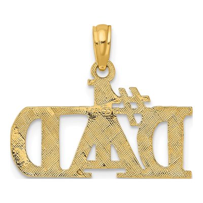 14K Yellow Gold DAD Number 1 Pendant – view 4