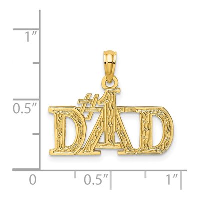 14K Yellow Gold DAD Number 1 Pendant – view 5