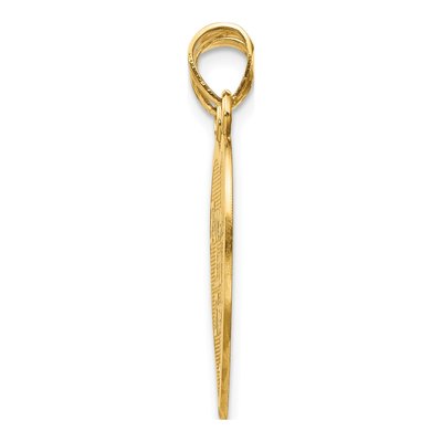 14K Yellow Gold Break-Apart Heart Pendant – view 3