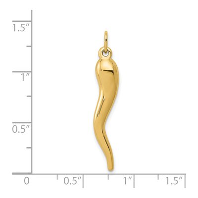 14K Yellow Gold Horn Charm – view 5