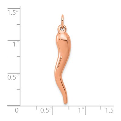 14K Rose Gold Horn Pendant – view 4